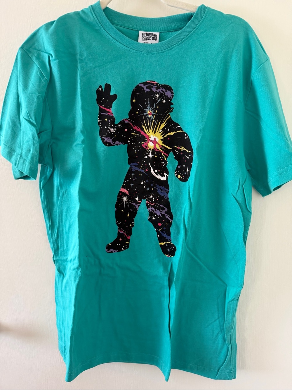 Billionaire Boys Club Teal tshirt with Black Astronaut Space Graphic